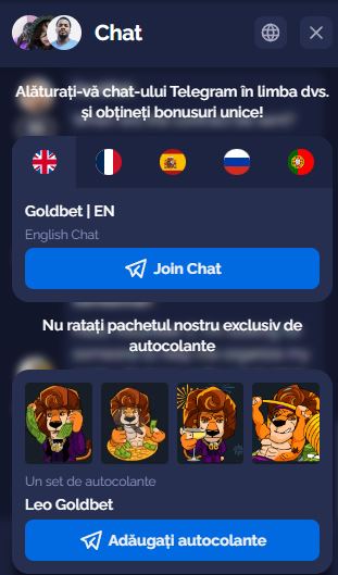 Înscrieți-vă în chat-ul Telegram în limba dvs. și câștigați bonusuri exclusive