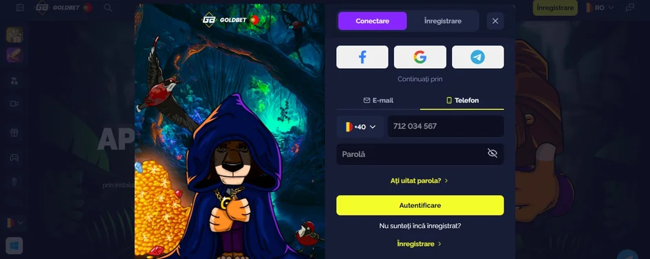 Conectează-te prin telefon.